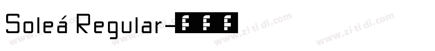 Soleá Regular字体转换
